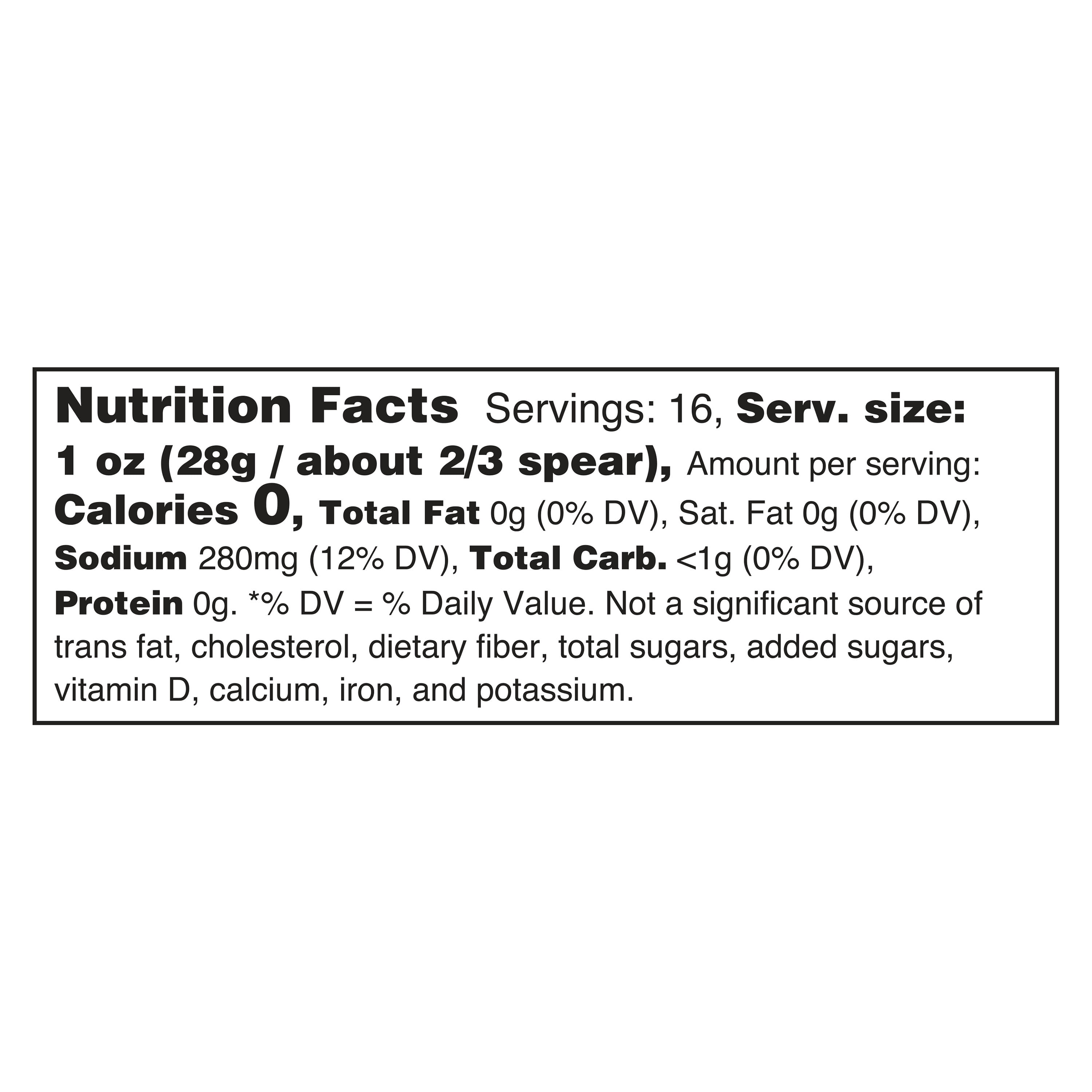 (6 pack) Great Value Kosher Spears Dill Pickle Fresh Pack, 24 fl oz Jar