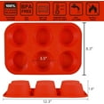 thumbnail image 4 of CAKETIME 12 Cups Silicone Muffin Pan - Nonstick Cupcake Pan 1 Pack Regular Size Silicone Mold for Baking, 4 of 10