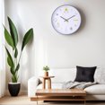 thumbnail image 3 of REGALWOVEN Wall Clock, Modern Silent Non Ticking Battery Operated Clocks for Office, Home, Bathroom, Kitchen, Bedroom, Living Room Grey 12 Inch, 3 of 6