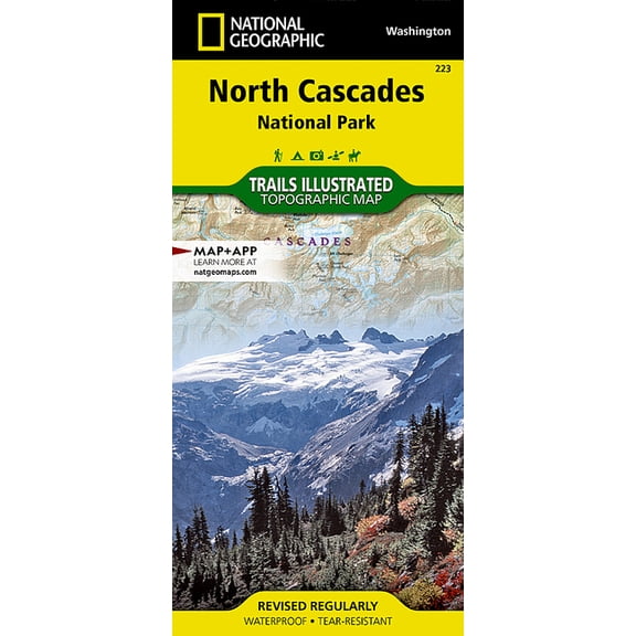 National Geographic Trails Illustrated M North Cascades National Park Map, Book 223, (Paperback)