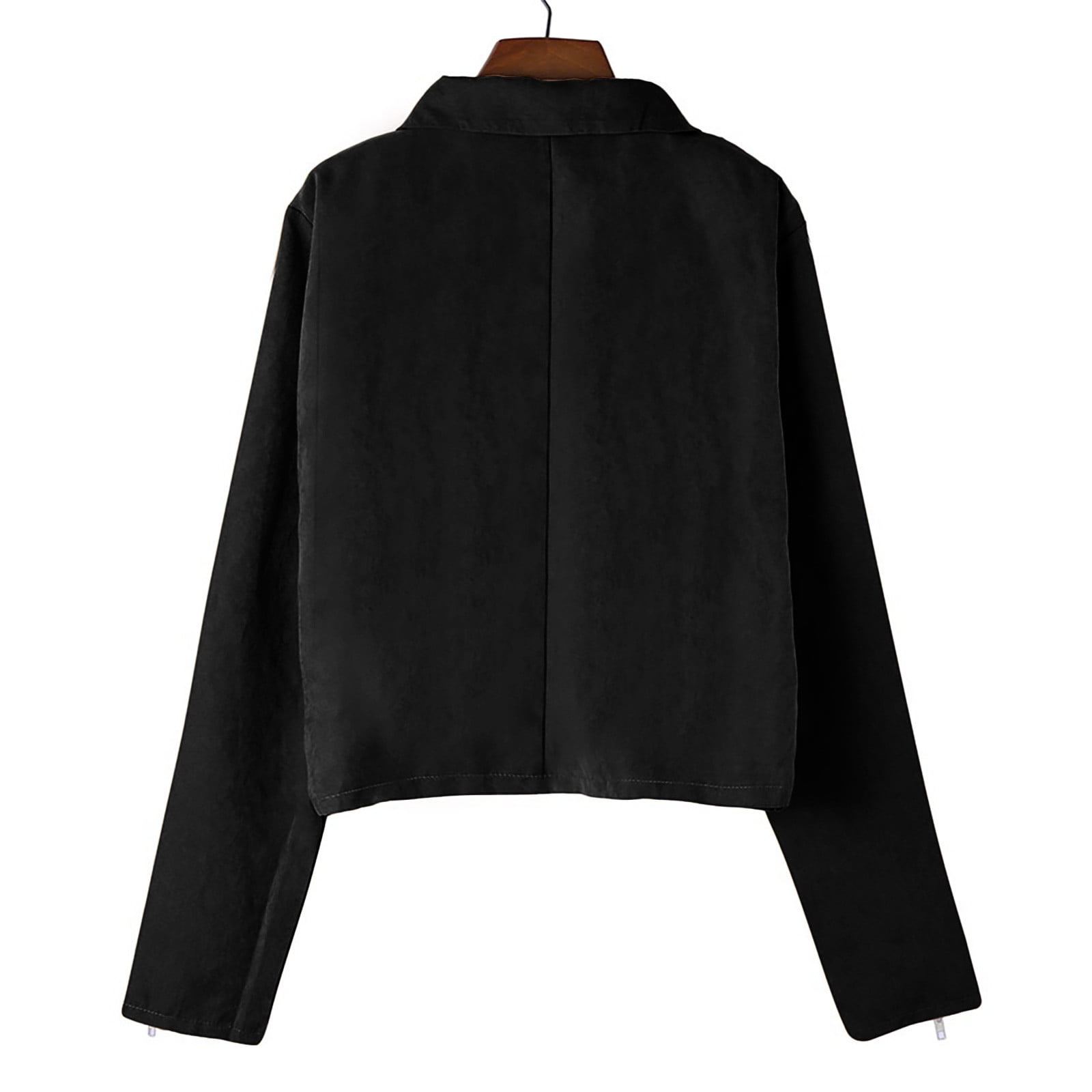UPPADA Plus Size Faux Leather Jackets for Women,Womens Fall Winter Long Sleeve Zip Motorcycle Jacket Solid Cool Outerwear