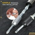 thumbnail image 4 of Destornillador de trinquete push-pull, destornillador de trinquete en espiral con 5 cabezales reemplazables: fácil desmontaje y montaje, 4 of 5