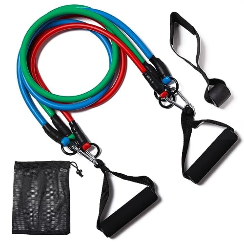 Resistance Bands with Handles,Single Resistance Bands,Exercise Bands with Handles,for Resistance Training,Physical Therapy,Home Workouts,Fitness,Pilates