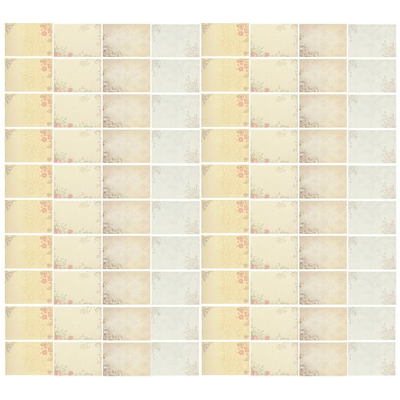 WORGEOUS  80 Sheets Pastel Paper Vintage Floral Stationery Writing Papers