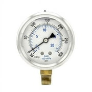 Pic Gauges Compound Gauge,1/4 in. NPT,2-1/2 in. PRO-201L-254CH