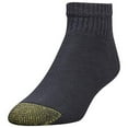 thumbnail image 2 of GOLDTOE Men's 656p Cotton Ankle Athletic Socks, Multipairs Large Black (6-pairs), 2 of 3