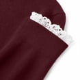 thumbnail image 4 of Fesfesfes Girls Lace Trim Crew Neck Top Brushed Long Sleeve Shirt, Warm Winter Base Layer for School Casual Wear Ages 10-15 Years, 4 of 9