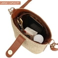 thumbnail image 6 of BadPiggies Women Straw Bucket Shoulder Bag Summer Beach Handbag Woven Zipper Purse (White), 6 of 10