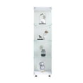 thumbnail image 4 of Armoire de Rangement Autoportante Élégante en Blanc, 4 Tablettes pour Exposition et Rangement, 4 of 13
