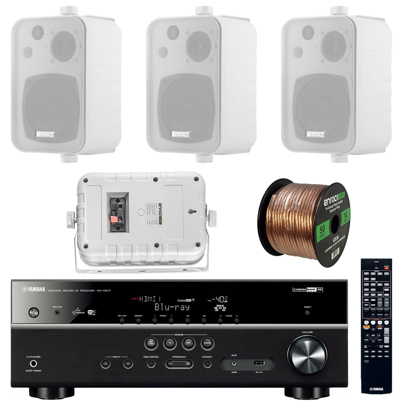 Yamaha RX-V577 - 7.2-Channel Home Theater Bluetooth USB Receiver