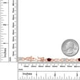 thumbnail image 6 of Gem Stone King 18K Rose Gold Plated Silver Red Rhodolite Garnet and Lab Grown Diamond Bracelet for Women | 4.01 Cttw | Gemstone January Birthstone | Oval 6X4MM | Length 7.25 inches, 6 of 6