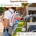 thumbnail image 7 of SEANATIVE Kids See Through Backpack Clear Transparent Bag School Bookbag Stylish Daypack PVC Rucksacks for Elementary Middle High School Student, Cute Cat Pattern Pink, 7 of 7