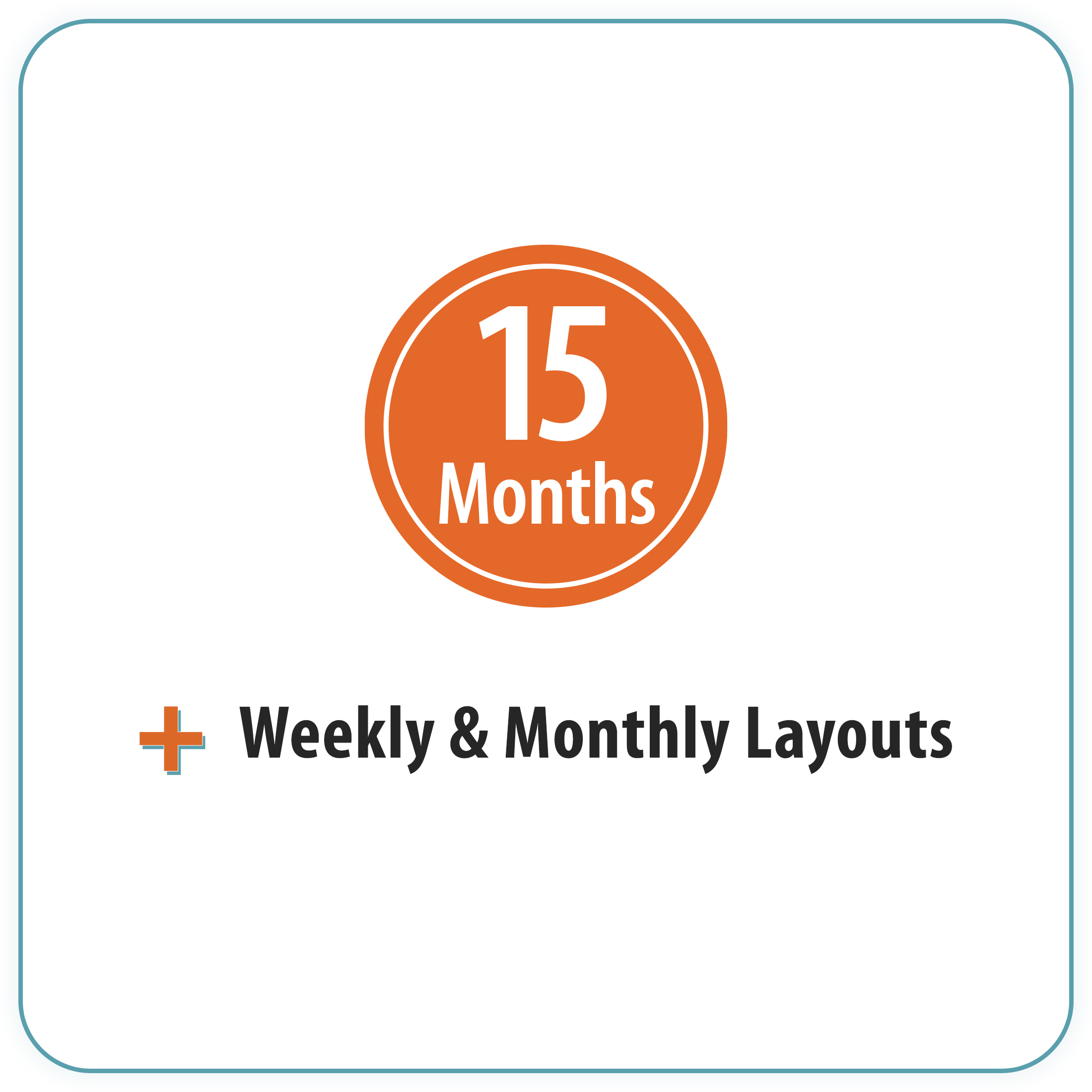 Pen+Gear 12-Month Weekly Planner, Black Grid, 9.5" x 11", July 2024-June 2025