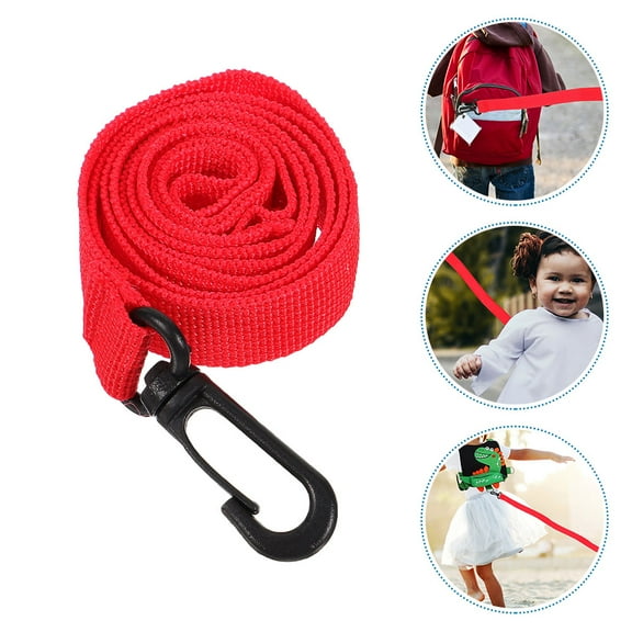 NICEXMAS 5Pcs Childrens Walking Ropes Red Nylon and Plastic Material Outdoor Transition Safe 11.0x0.8x0.1in