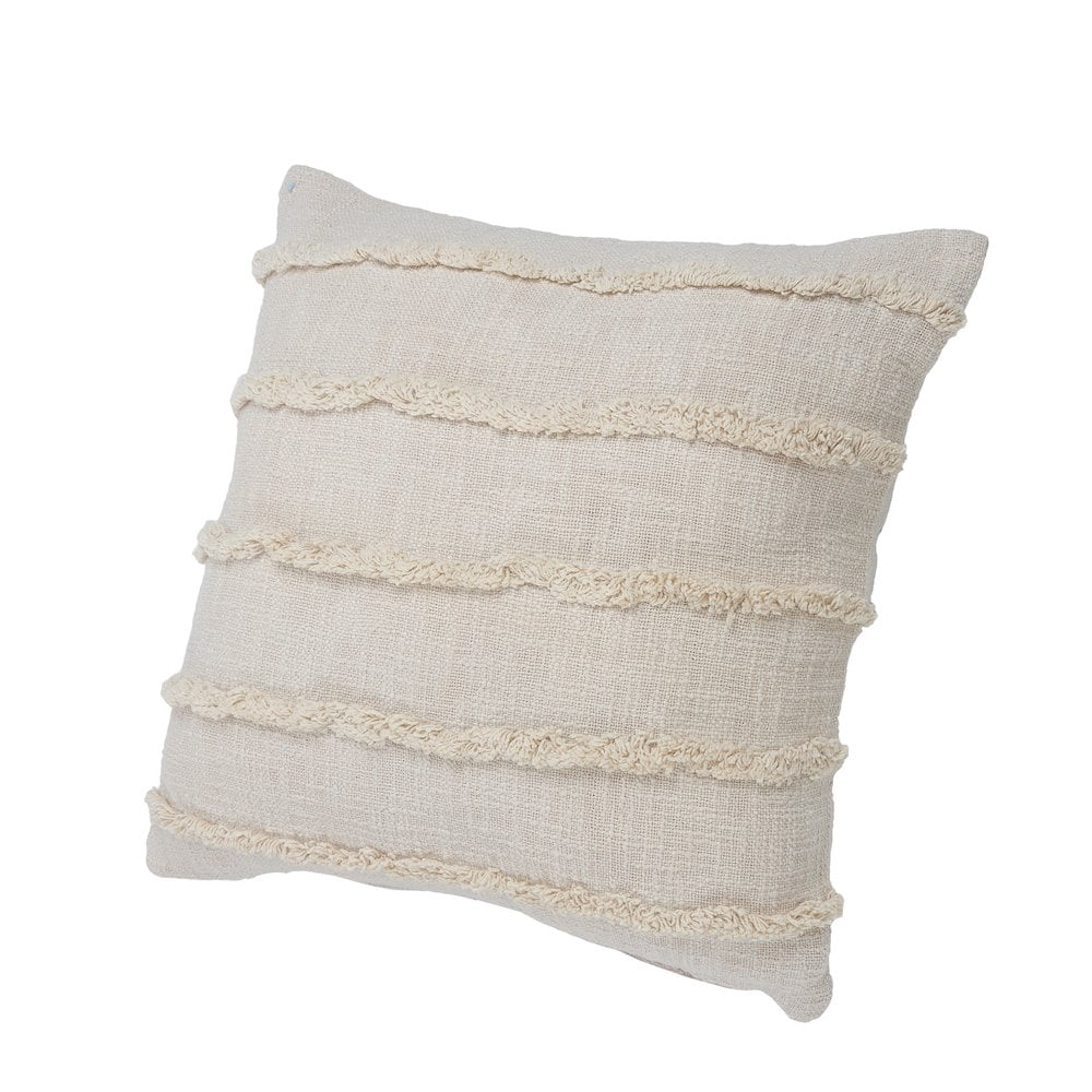 LR Home Ox Bay Birch Solid All-Natural Cotton Square 2 Piece Pillow Cover Set