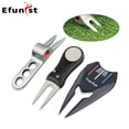 thumbnail image 2 of 1 Pcs Golf Divot Tool Repair Switchblade Tool Pitch Groove Cleaner Golf Pitchfork Golf Accessories Putting Green Fork Dropship Black, 2 of 6