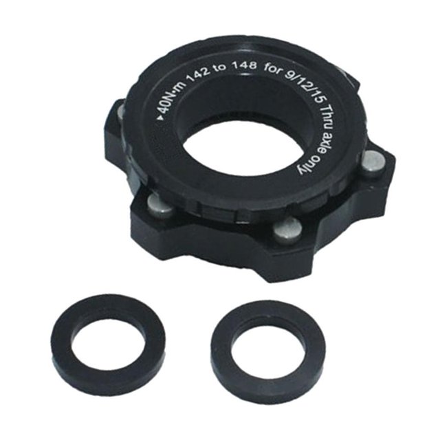Xingzhi Bike Center Lock to 6-Bolts Rotor Brake Disc Hub Adapter Enhanced Safety and Stability Rear 142 to 148 1 Pc