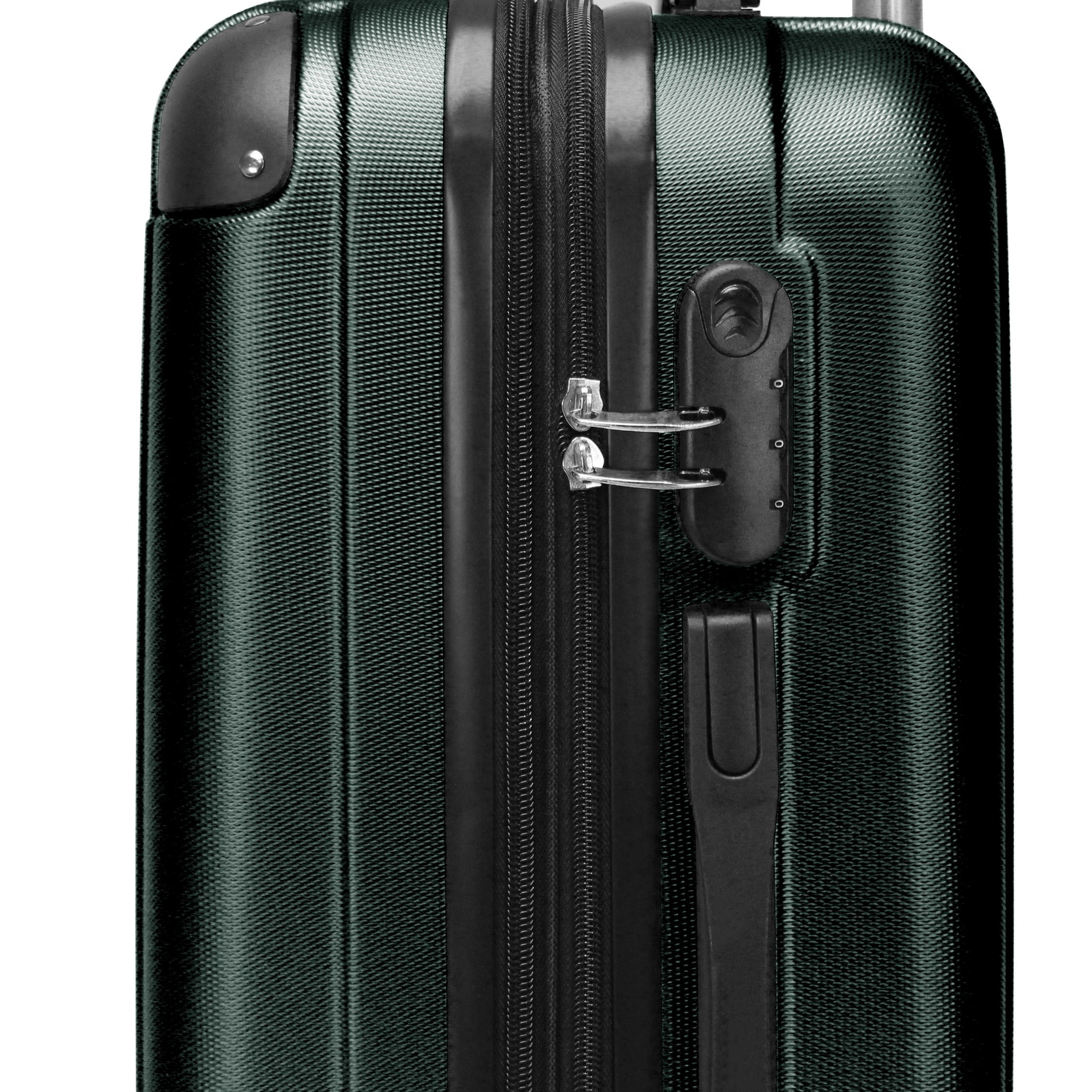CalBags Kemyer Quest 20-Inch Carry-On Hardside Lightweight Expandable Spinner Suitcase Luggage - British Green
