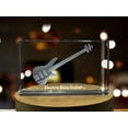thumbnail image 3 of Bass Guitar 3D Engraved Crystal 3D Engraved Crystal Keepsake/Gift/Decor/Collectible/Souvenir, 3 of 6