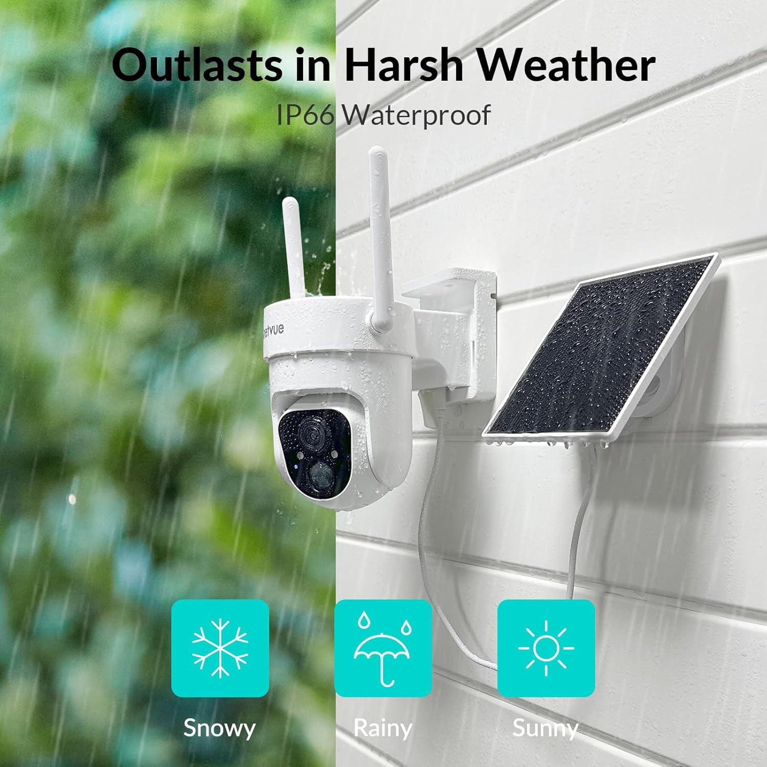 Security Cameras Wireless Wi-fi, Netvue 360° View Home Surveillance Outdoor Cameras, Only 2.4G Wifi