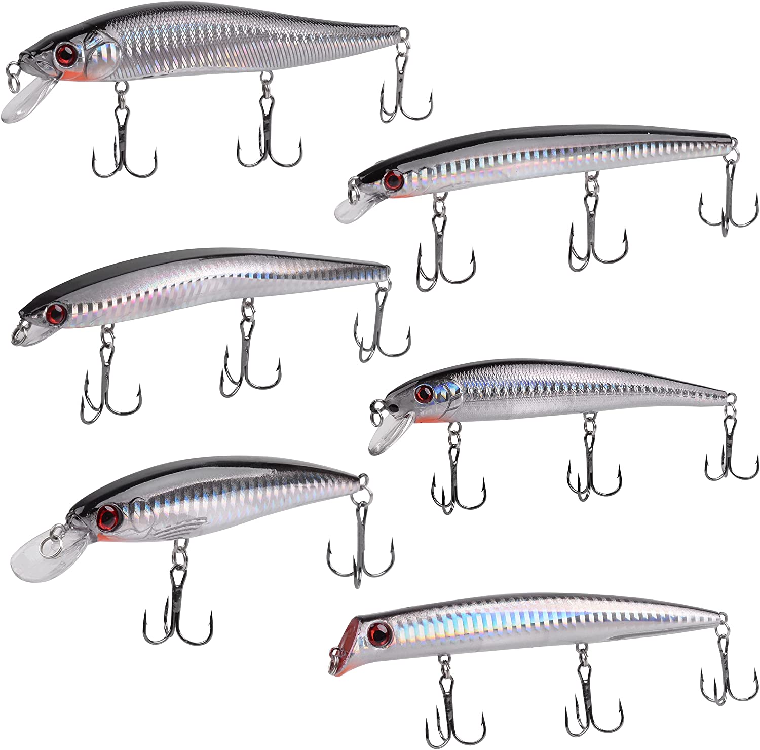 costa rica surf fishing lures OROOTL Saltwater Kit, 6 Pack Assorted Fishing Jerkbait Minnow Lures Hard Baits Popper Plugs for Striped Bass Offshore Ocen Gear Tackle : Sports & Outdoors Its advanced line Roosterfish Surf and Deep Water