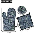 thumbnail image 6 of Pioneer Flower Kitchen Oven Mitt and Pot Holder Sets 2 Pcs for Baking, Cooking and Grilling, Heat Resistant Up To 392 °F, 6 of 7