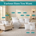 thumbnail image 2 of Oubonun 24"x24" Cotton Throw Pillow Inserts 2 Pack with Zipper - 3D Polyester Fiber Fill, Fluffy, hypoallergenic, Machine Washable for Couch Bed, 2 of 11