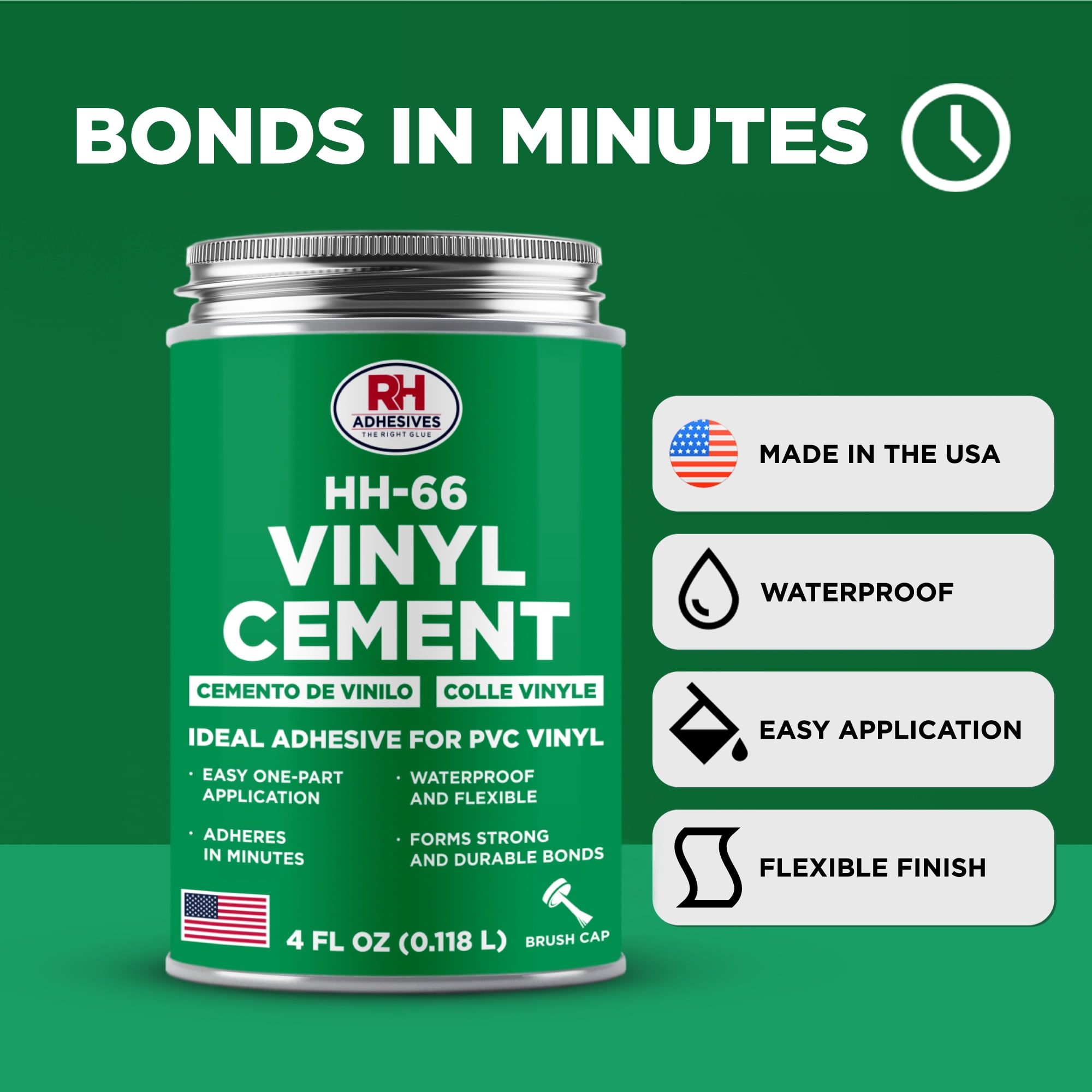 HH-66 Vinyl Cement, 4 oz. can - RH Adhesives