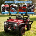 thumbnail image 3 of 24V 2 Seater Ride On Toys for Kids, Ride On Car with Remote Control, Ride On Truck, 4-Wheel Suspension, Soft Start, Bluetooth, Led Lights, Electric Car for Kids Ages 3-8, Gift for Boys Girls - Red, 3 of 9