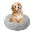 thumbnail image 1 of leyfeng Cama de lana para perros esponjosa, almohada de nido de perro redonda de felpa suave, cojín para mascotas para dormir con autocalentamiento, 1 of 5