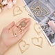 thumbnail image 3 of 1 caja de 10 dijes de corazón grandes chapados en oro de 14 quilates con forma de corazón hueco para hacer collares, pendientes, joyas, manualidades y bodas., 3 of 5