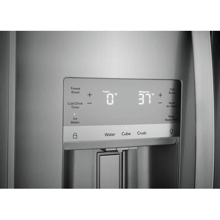 Frigidaire - Gallery 22.3 Cu. Ft. Side-by-Side Counter-Depth Refrigerator - Stainless steel