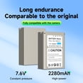thumbnail image 5 of BLN1 2 Pack 7.6V 2280mAh Batteries with LCD Multi-Functional Battery Charger Case for Nikon MH-Z5, Z6, Z6II, Z7, Z7II, D780, D850, D7500, D500, D600, D610, D750, D800, D800E, D810, D7100, D7200, 5 of 10