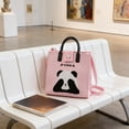 thumbnail image 5 of Women Canvas Tote Bag, Cute Panda Handbags, Casual Shoulder Work Bag for Shopping Travel Work (1PC, Pink), 5 of 9