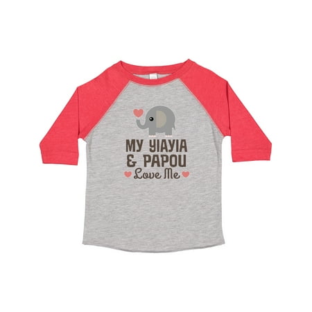 

Inktastic My Yia Yia and Papou Love Me Outfit Gift Toddler Boy or Toddler Girl T-Shirt