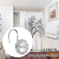 thumbnail image 1 of OUSITAID 12pcs Shower Curtain Hooks Acrylic Crystal Shower Curtain Rings   Decorative Curtain Rings Hooks Rustproof Shower Hooks for Curtain Rods Shower Rods (White), 1 of 7
