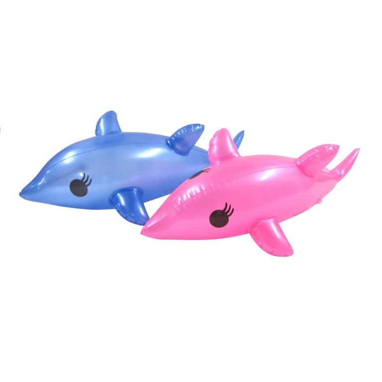 2pc Inflatable Pink Blue Dolphin Set Swim Pool Water Float Blow Toy Party Decor 2pc Inflatable Pink Blue Dolphin Set Swim Pool Water Float Blow Toy Party Decor