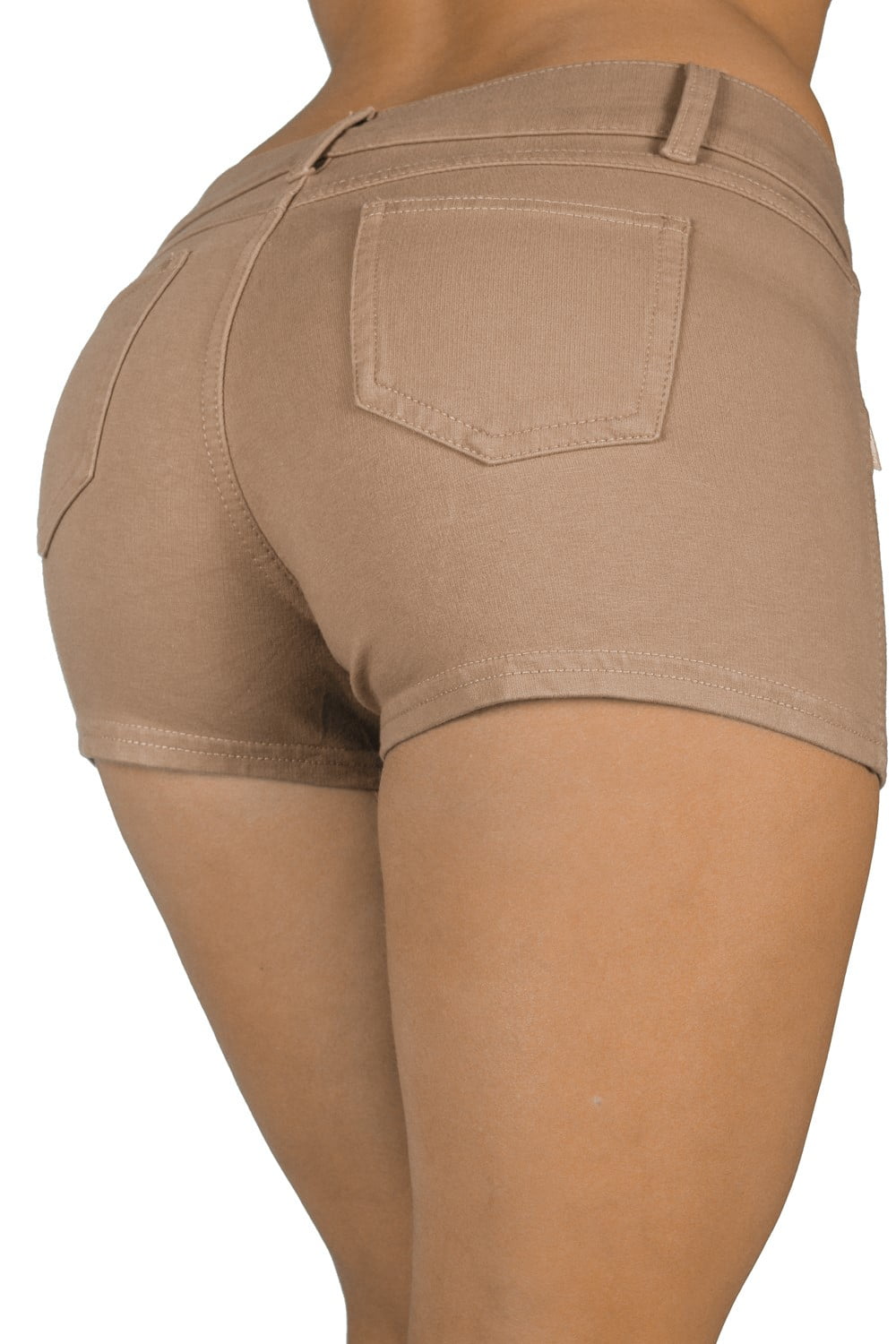 Basic Booty Shorts Premium Stretch French Terry with Gentle Butt Lift Stitching 