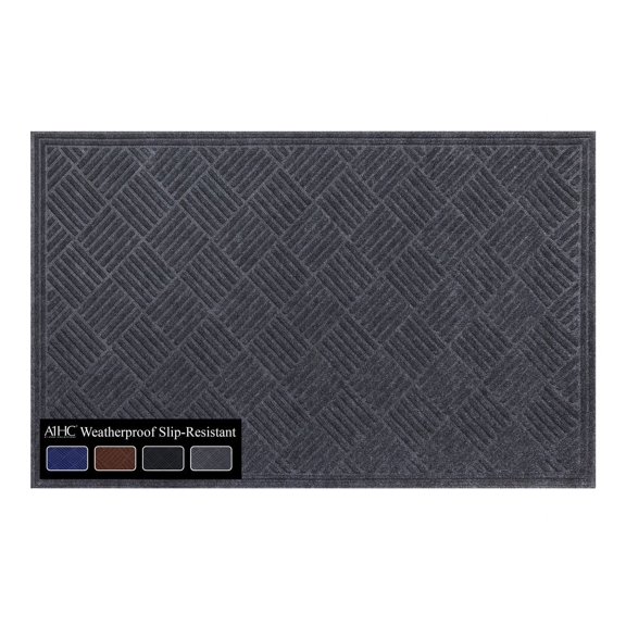 A1HC New Durable and Versatile Polypropylene Rubber Door Mat All Weather Inside Outside Door Mat Easy to Maintain for Entrance Back Doors, Patio, Garage 36" x 60"