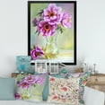 thumbnail image 3 of Designart 'Purple Peonies In Vase Still Life' Traditional Framed Art Print, 3 of 4