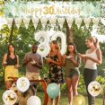 thumbnail image 5 of AYUQI 30th Birthday Decorations for Women, Lady Green Gold Theme Party Decor, Olive Green Gold Sand White Latex Balloons and Happy 30th Birthday Banner, Happy 30th Birthday Party Anniversary Supplies, 5 of 8