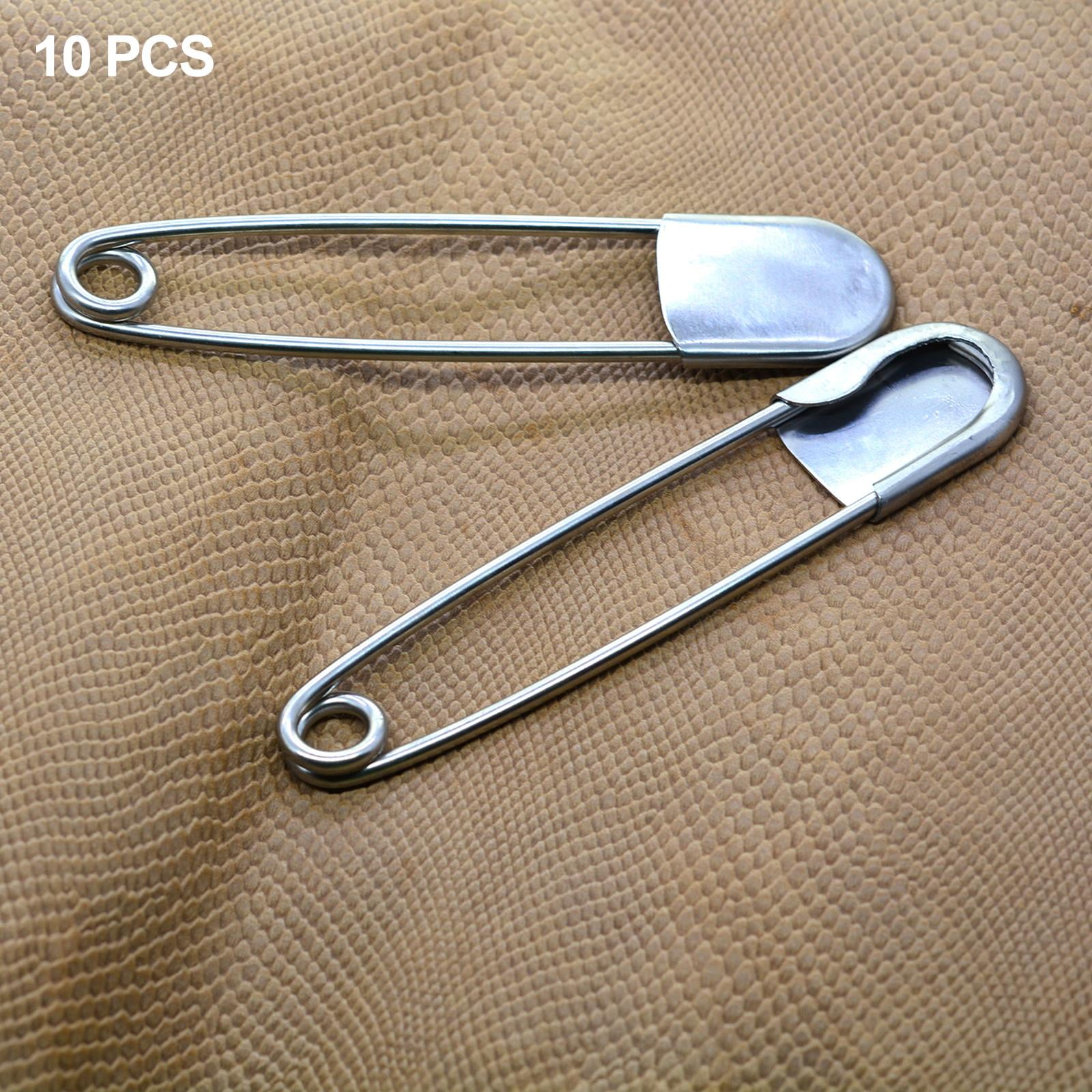 10 Pieces 5 Extra Large Safety Pins Big Stainless Steel Heavy