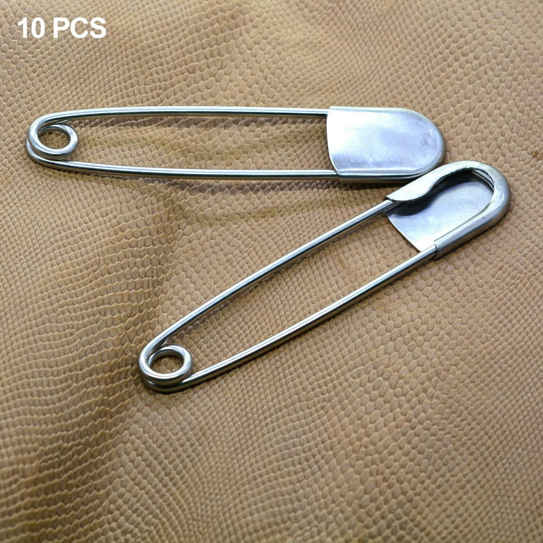 Large Safety Pins, 5 Inch Jumbo Safety Pins, Heavy Duty Stainless Steel  Oversize Safety Pins, Extra Large Pins for Blankets, Heavy Laundry