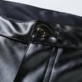 thumbnail image 7 of Men's Casual Pants Mens Sim Fitting Glossy Leather PantsTrendy Solid Color Performance Clothes Straight Leg Pants Black 2XL, 7 of 7
