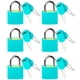 thumbnail image 1 of Bsvklp Candado Con Llave 23MM Candado Seguridad para Casa Escuela Oficina (azul Claro) 6 Uds., 1 of 7