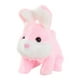 thumbnail image 2 of Conejito eléctrico de peluche realista, regalo para niños y niñas que camina con sonido. Rosa, 2 of 9