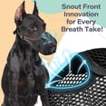 thumbnail image 5 of Dog Muzzle to Prevent Biting Scavenging Chewing, Soft Mesh Puppy Muzzles for Medium Large Sized Dogs, Breathable, Reflective, Adjustable Mouth Guard for Grooming Walking Training, 5 of 8
