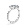 thumbnail image 2 of Ethan Jewel 14K Gold Plated Moissanite Ring - 2 Ct Round Cut Moissanite Rings for Her - 2 Stone Engagement Wedding Toi Et Moi Rings for Women's - Causal Daily Wear Rings For Women's, 2 of 4