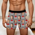 thumbnail image 4 of KHONTS Men's Personalized Boxers Husband Boyfriend Funny Boxers DIY Valentine's Day Birthday for Him Grey S, 4 of 8
