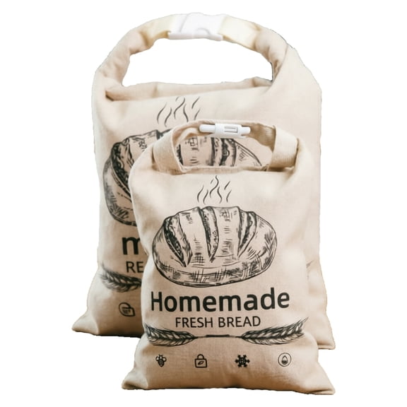 2 Pack Beeswax Bread Bags for Sourdough,Reusable Organic Linen Beeswax Bread Bag for Homemade Sourdough 17 x 12.6 Inches Food Storage Cloth Bag – Freezer-Friendly & Freshness Preservation